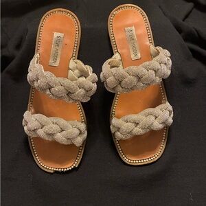 Steve Madden Women's Braided Rhinestone Sandals - size 9.5